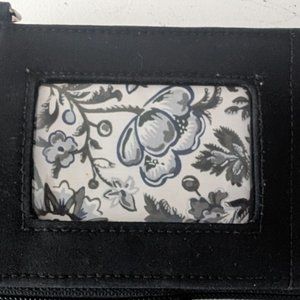 Vera Bradley cotton black recycle wristlet